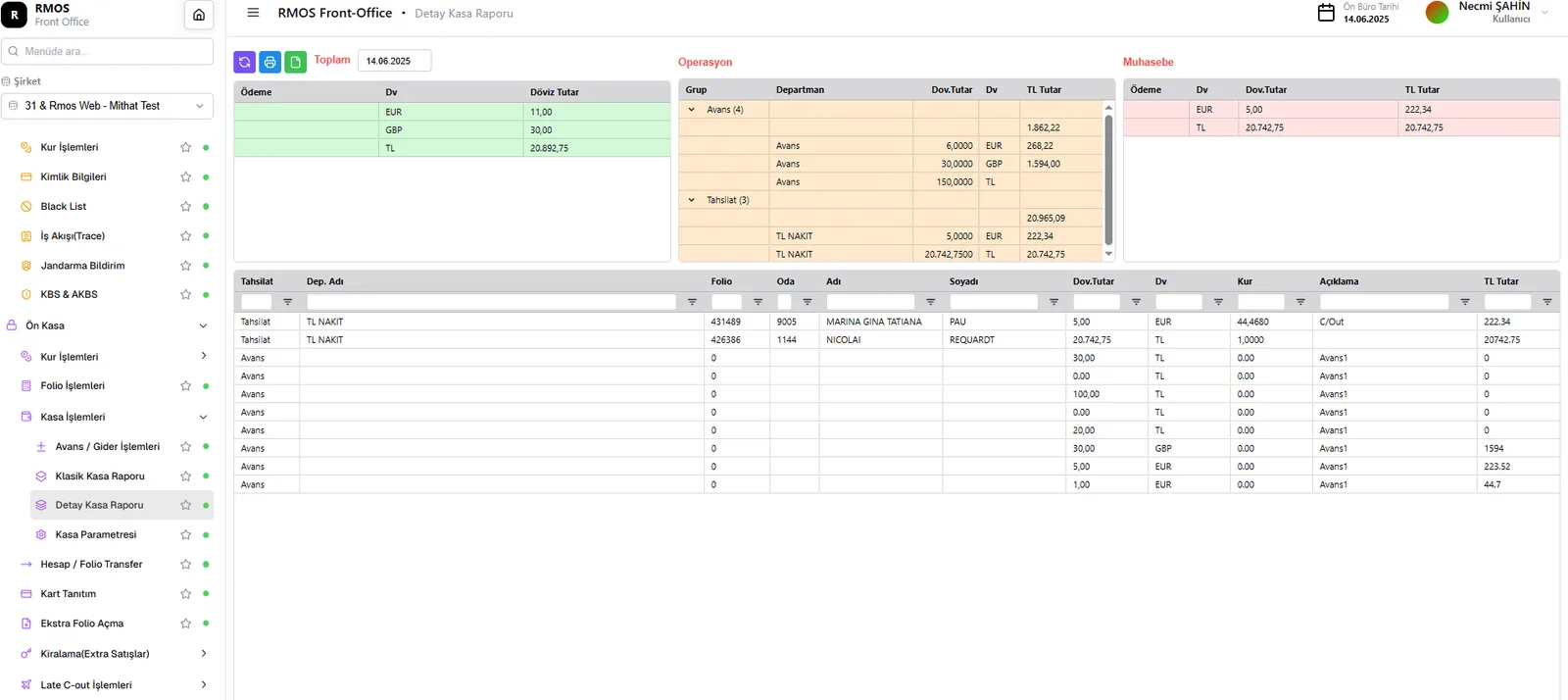Cash Report