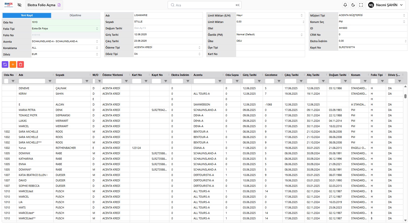 aa)-EXTRA FOLİO AÇMA